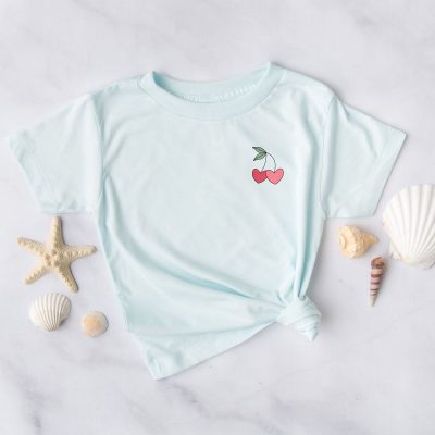 Cherry Hearts Badge Unisex T-Shirt