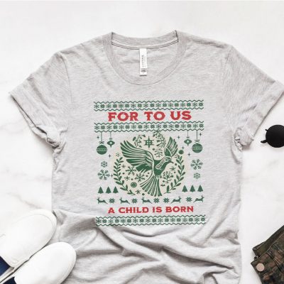 For Unto Us a Child Christmas Dove Unisex T-Shirt