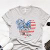 God Shed His Grace USA Heart Unisex T-Shirt