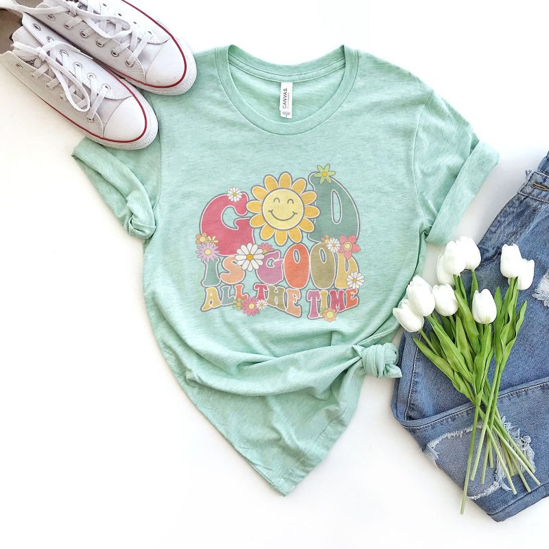 God is Good Sunny Retro Unisex T-Shirt