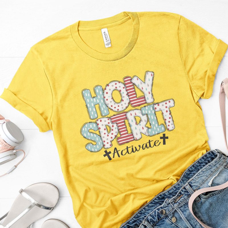 Holy Spirit Activate Patchwork Unisex T-Shirt