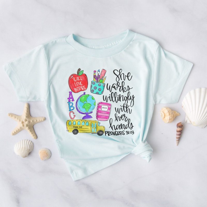 Proverbs 31:13 Teacher Unisex T-Shirt