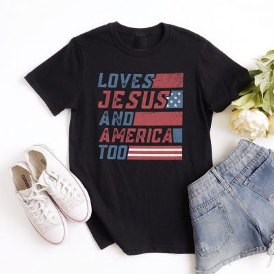 She Loves Jesus and America Unisex T-Shirt