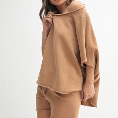 Malibu Vintage Dolman Top - Mocha 25